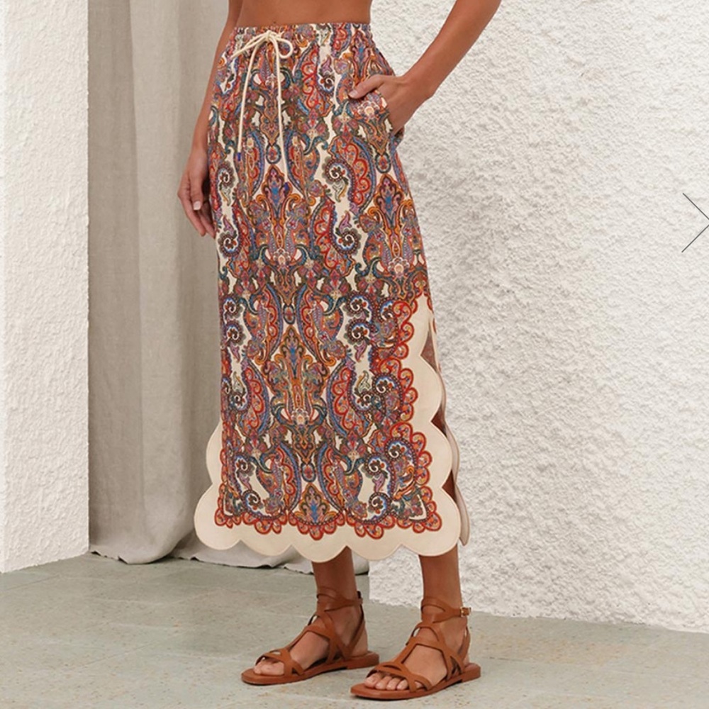 Zimmerman sortie Scallop Mini Skirt